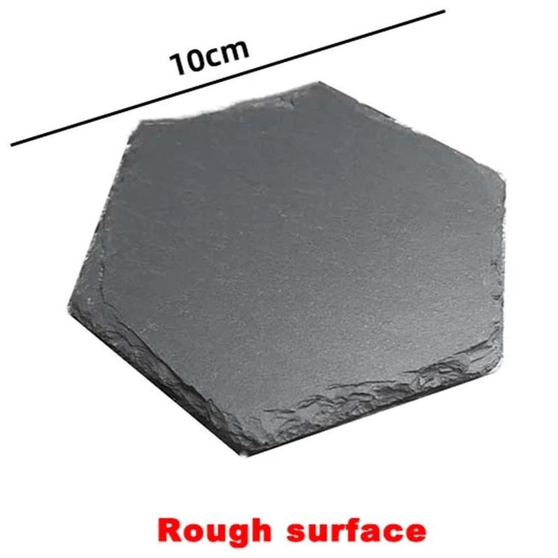 Piedra de pizarra barras de bebida negro natural borde placa de piedra de pizarra para bar y casa