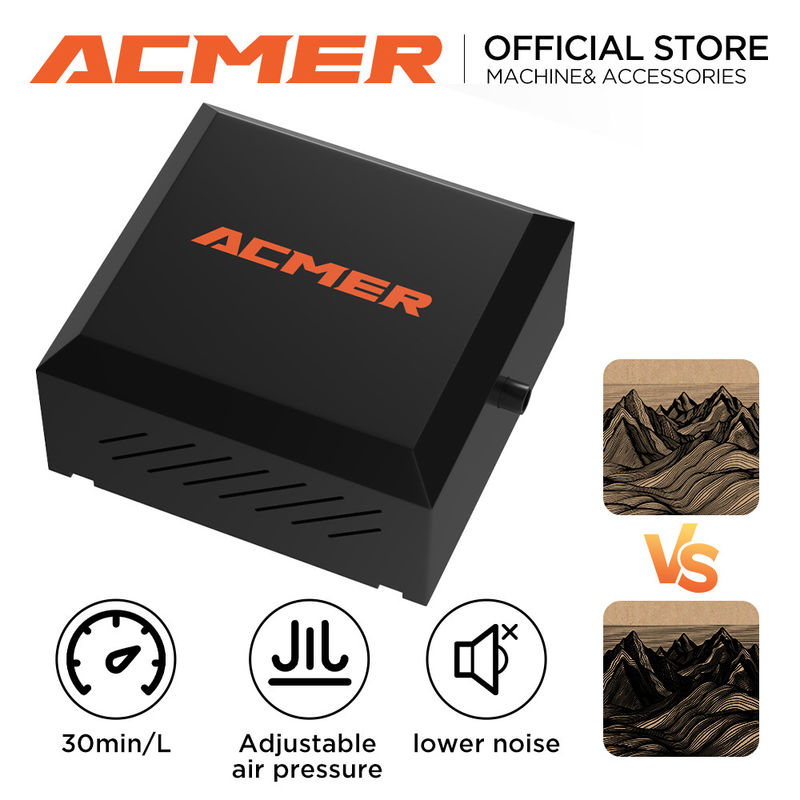 1.8kg 110V-220V Laser Engraver Bombilla de ayuda al aire UE I EE.UU. I Reino Unido Enchufe 5,0-5,5 M/s Velocidad del aire