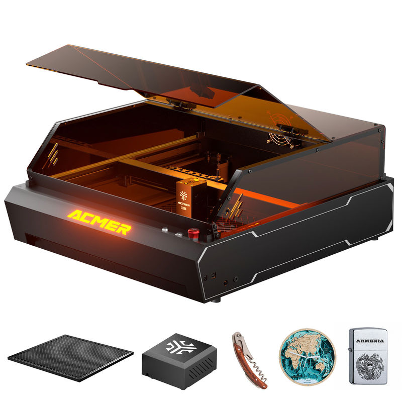 ACMER P3 2 en 1 Máquina de corte de grabado con módulo láser doble con láser de diodo de 10W 2W láser IR