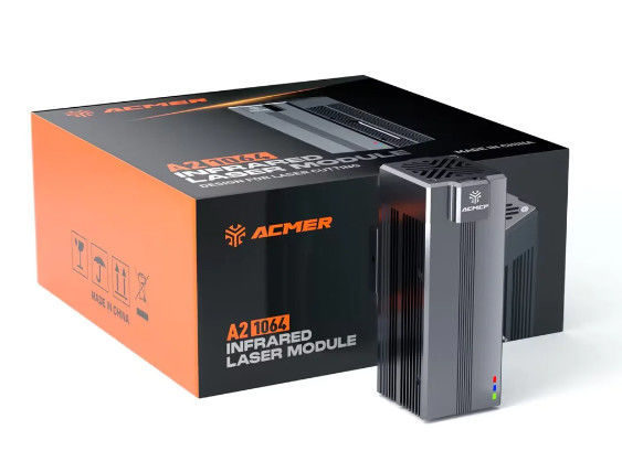 ACMER 00.3mm Spot láser circular 1064nm,2W Kit de módulo láser IR para grabado de metal/oro/plata/platino/cobre