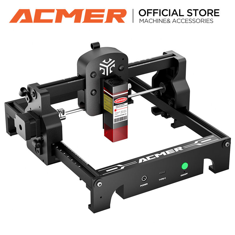ACMER S1 Mini grabador láser portátil, 2500mw de salida láser, área de trabajo de 130*130mm