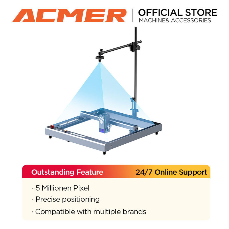 ACMER A500 Lightbrun cámara de posicionamiento preciso soporte de grabación de vídeo para máquina de grabado láser