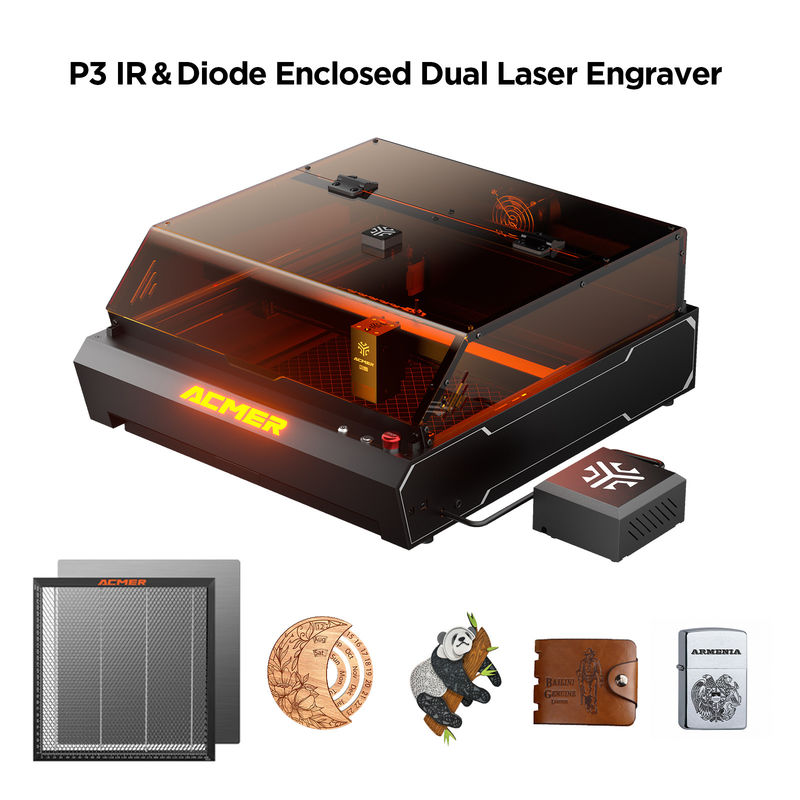 ACMER P3 Máquina de corte láser de ultra precisión 2 en 1 con cámara HD 2592 x 1944